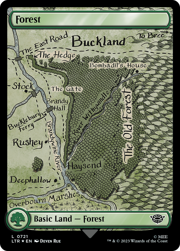 Forest (0721) (Surge Foil) [The Lord of the Rings: Tales of Middle-Earth] | RetroPlay Games