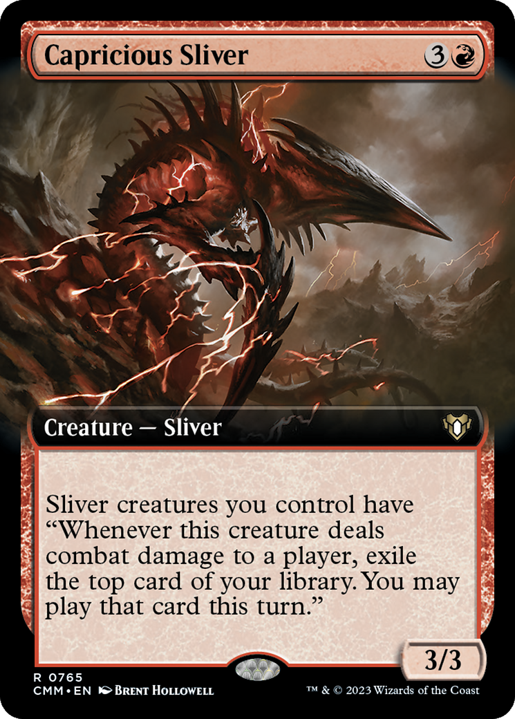 Capricious Sliver (Extended Art) [Commander Masters] | RetroPlay Games