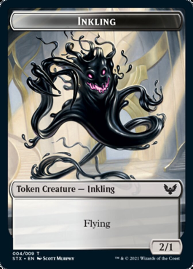 Fractal // Inkling Double-Sided Token [Strixhaven: School of Mages Tokens] | RetroPlay Games