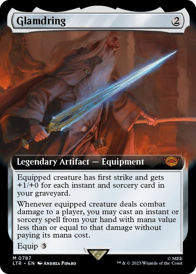 Glamdring (Extended Art) (Surge Foil) [The Lord of the Rings: Tales of Middle-Earth] | RetroPlay Games