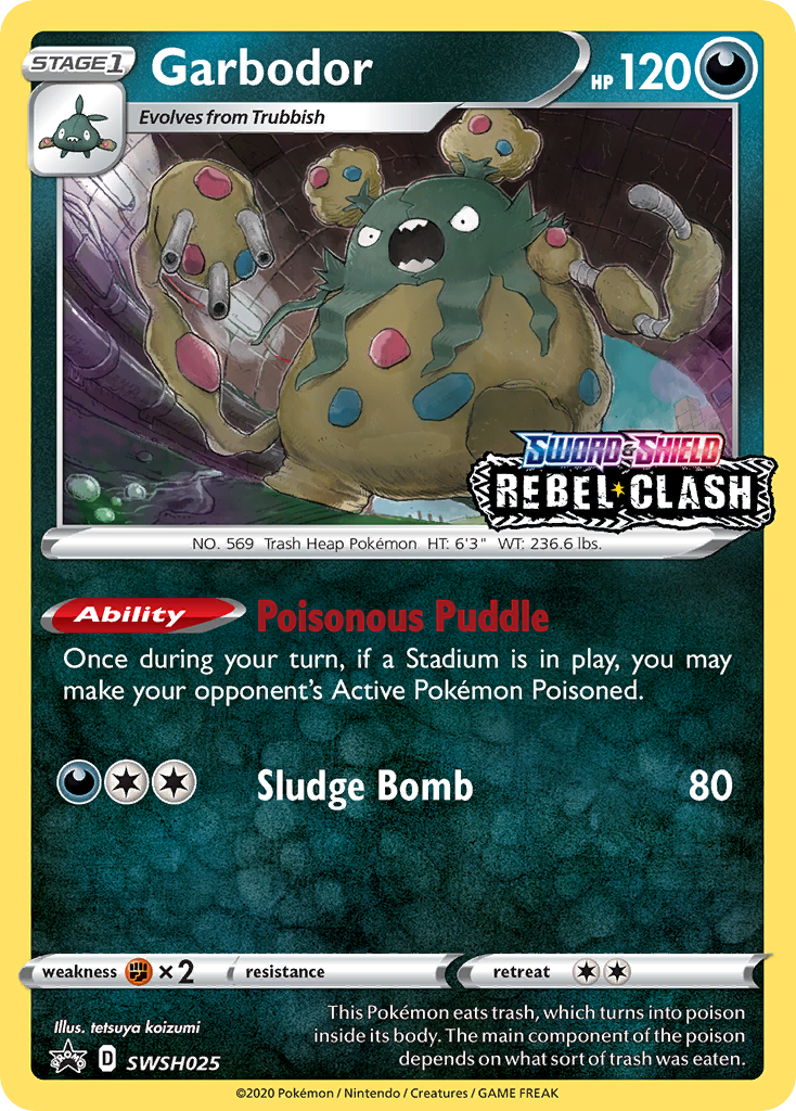 Garbodor (SWSH025) (Prerelease Promo) [Sword & Shield: Black Star Promos] | RetroPlay Games