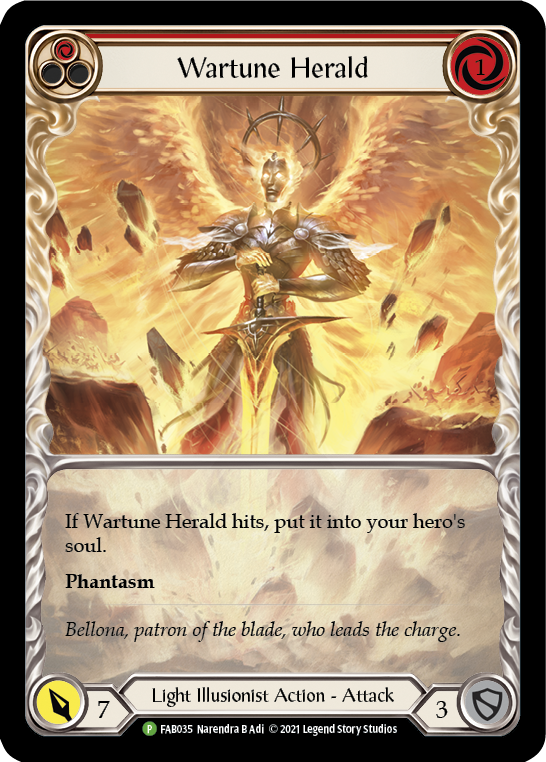 Wartune Herald (Red Extended Art) [FAB035] (Promo)  Rainbow Foil | RetroPlay Games