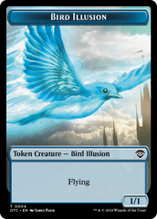 Dragon Elemental // Bird Illusion Double-Sided Token [Outlaws of Thunder Junction Commander Tokens] | RetroPlay Games