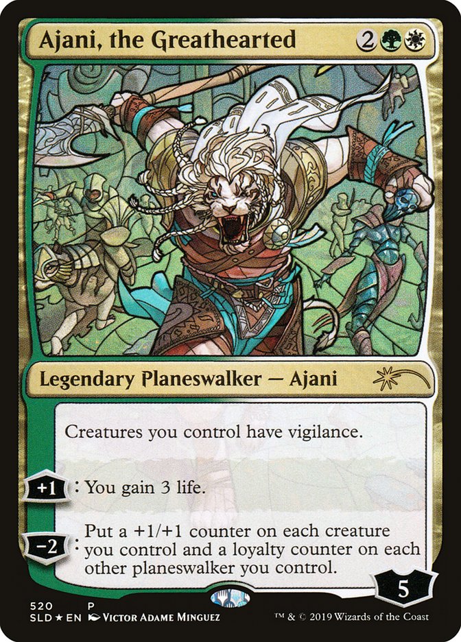 Ajani, the Greathearted (Stained Glass) [Secret Lair Drop Promos] | RetroPlay Games