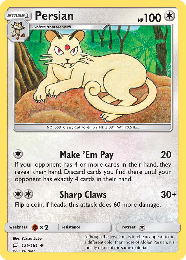 Persian (126/181) [Sun & Moon: Team Up] | RetroPlay Games