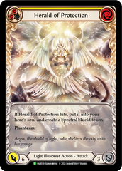 Herald of Protection (Yellow Extended Art) [FAB030] (Promo)  Rainbow Foil | RetroPlay Games