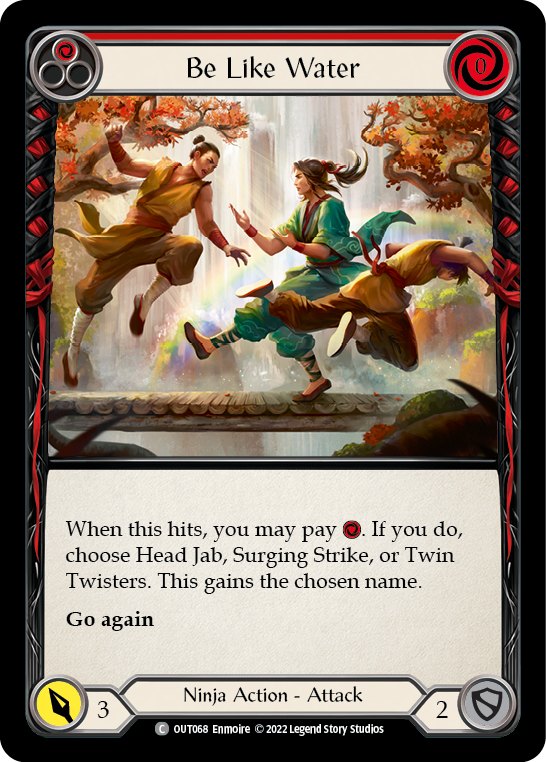 Be Like Water (Red) [OUT068] (Outsiders)  Rainbow Foil | RetroPlay Games