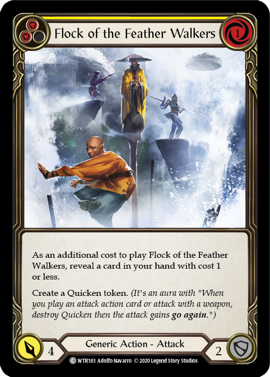 Flock of the Feather Walkers (Yellow) [U-WTR183] (Welcome to Rathe Unlimited)  Unlimited Rainbow Foil | RetroPlay Games