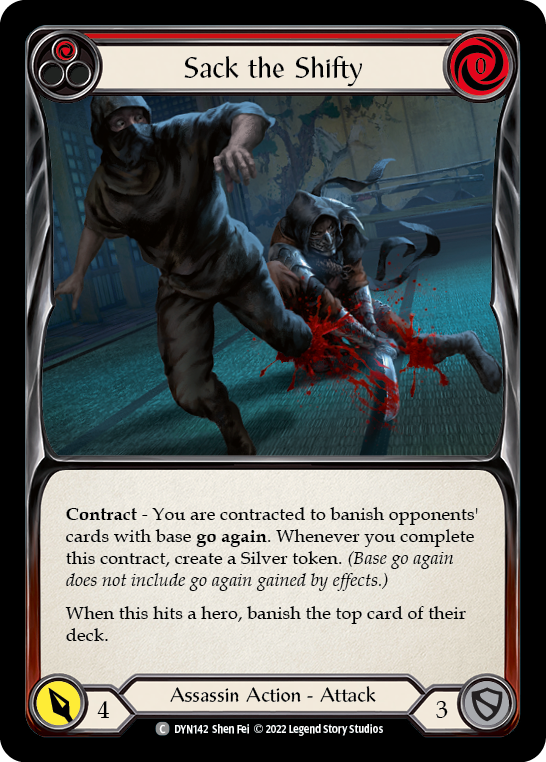 Sack the Shifty (Red) [DYN142] (Dynasty)  Rainbow Foil | RetroPlay Games