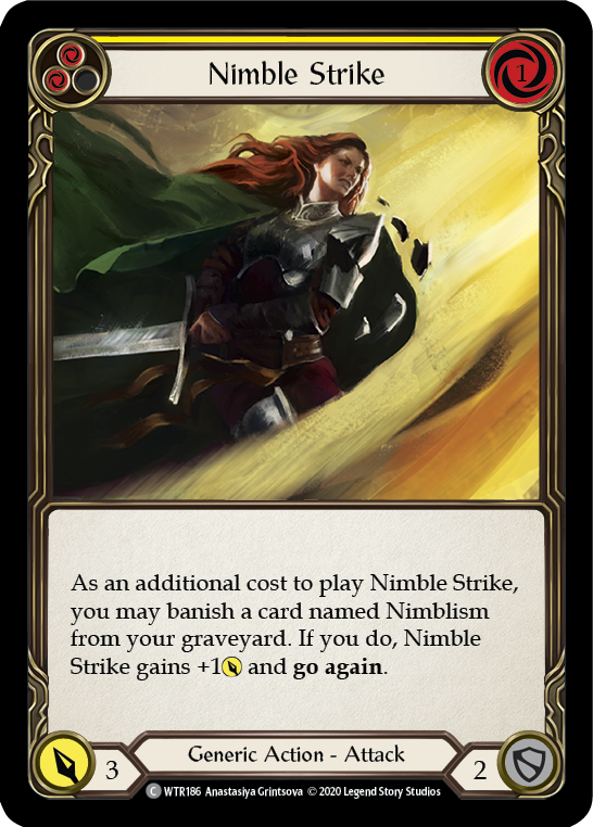 Nimble Strike (Yellow) [U-WTR186] (Welcome to Rathe Unlimited)  Unlimited Rainbow Foil | RetroPlay Games