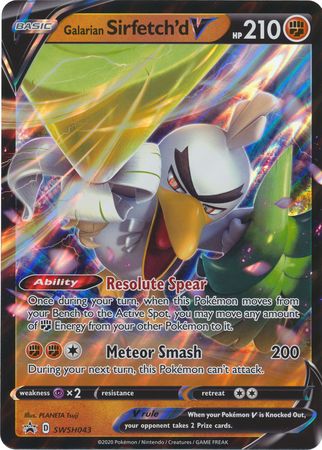 Galarian Sirfetch'd V (SWSH043) (Jumbo Card) [Sword & Shield: Black Star Promos] | RetroPlay Games