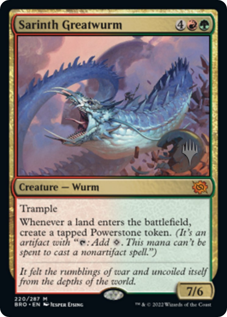 Sarinth Greatwurm (Promo Pack) [The Brothers' War Promos] | RetroPlay Games