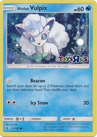 Alolan Vulpix (21/145) (Toys R Us Promo) [Sun & Moon: Guardians Rising] | RetroPlay Games