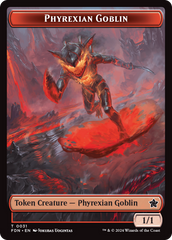 Cat (0027) // Phyrexian Goblin Double-Sided Token [Foundations Tokens] | RetroPlay Games