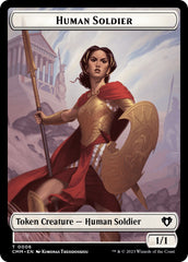 Human Soldier // Dragon (0021) Double-Sided Token [Commander Masters Tokens] | RetroPlay Games