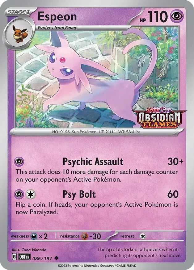 Espeon (086/197) (Best Buy Exclusive) [Scarlet & Violet: Black Star Promos] | RetroPlay Games