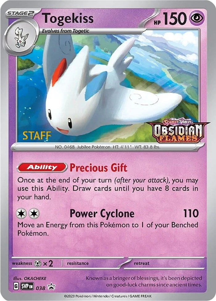 Togekiss (038) (Stamped) (Staff) [Scarlet & Violet: Black Star Promos] | RetroPlay Games