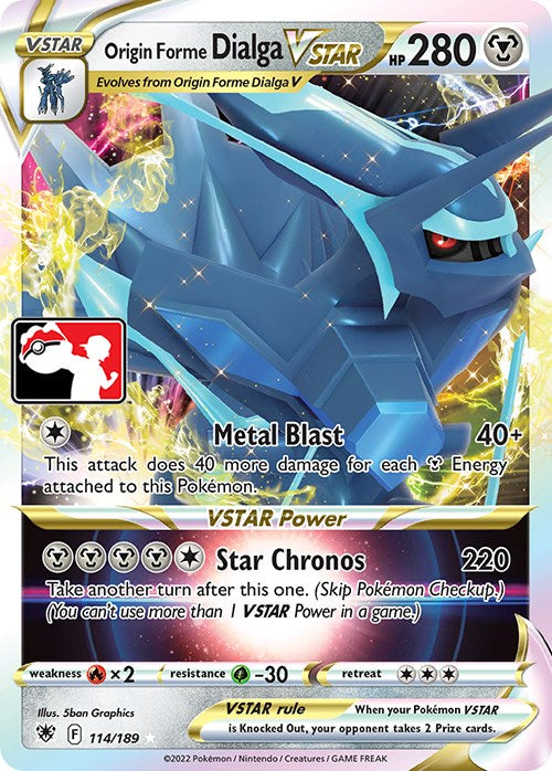 Origin Forme Dialga VSTAR (114/189) [Prize Pack Series Three] | RetroPlay Games
