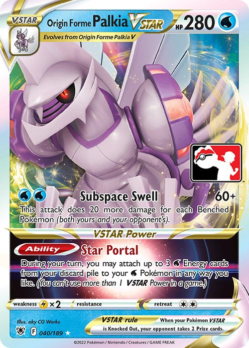 Origin Forme Palkia VSTAR (040/189) [Prize Pack Series Three] | RetroPlay Games