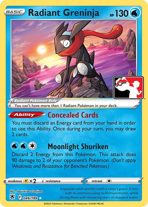 Radiant Greninja (046/189) [Prize Pack Series Three] | RetroPlay Games