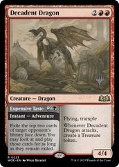 Decadent Dragon // Expensive Taste (Promo Pack) [Wilds of Eldraine Promos] | RetroPlay Games