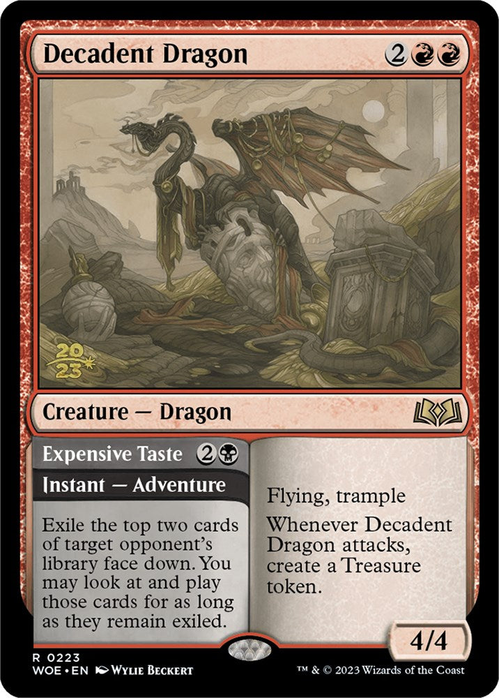 Decadent Dragon // Expensive Taste (Promo Pack) [Wilds of Eldraine Promos] | RetroPlay Games