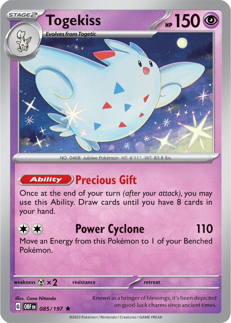 Togekiss (085/197) (Theme Deck Exclusive) [Scarlet & Violet: Obsidian Flames] | RetroPlay Games