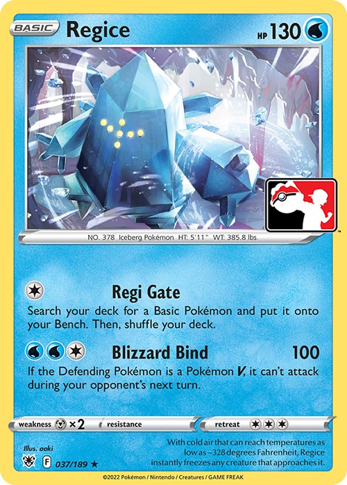 Regice (037/189) [Prize Pack Series Three] | RetroPlay Games