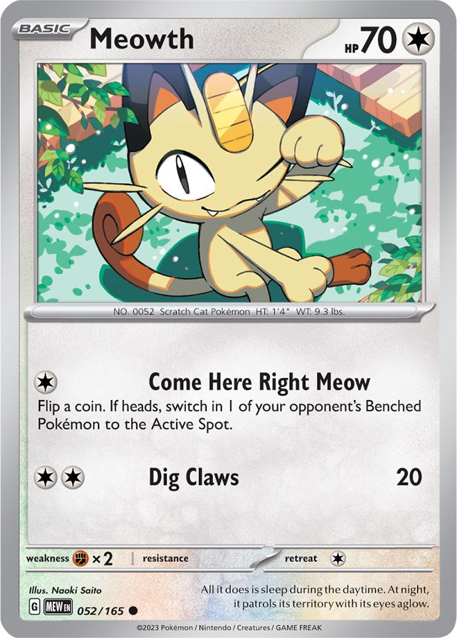 Meowth (052/165) [Scarlet & Violet: 151] | RetroPlay Games