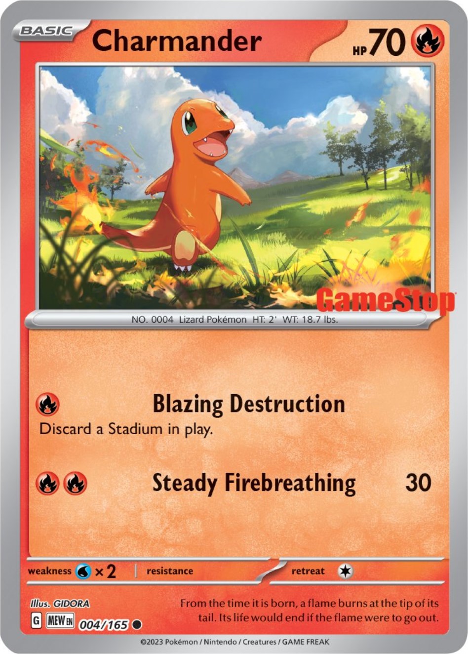 Charmander (004/165) (GameStop Exclusive) [Scarlet & Violet 151] | RetroPlay Games