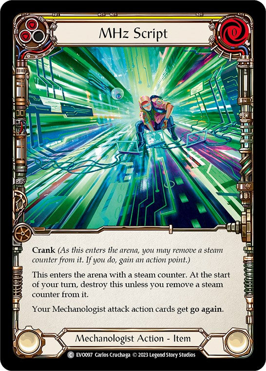 MHz Script [EVO097] (Bright Lights)  Rainbow Foil | RetroPlay Games