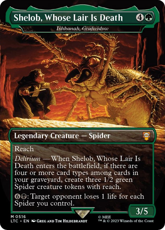 Shelob, Whose Lair Is Death - Ishkanah, Grafwidow (Borderless) [The Lord of the Rings: Tales of Middle-Earth Commander] | RetroPlay Games