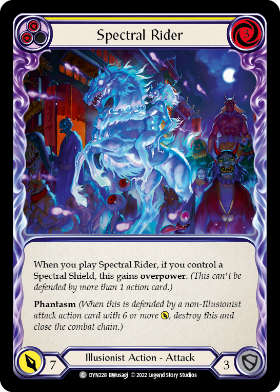 Spectral Rider (Yellow) [DYN228] (Dynasty)  Rainbow Foil | RetroPlay Games