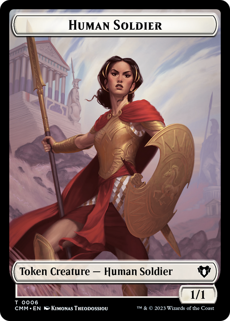 Human Soldier // Knight Double-Sided Token [Commander Masters Tokens] | RetroPlay Games