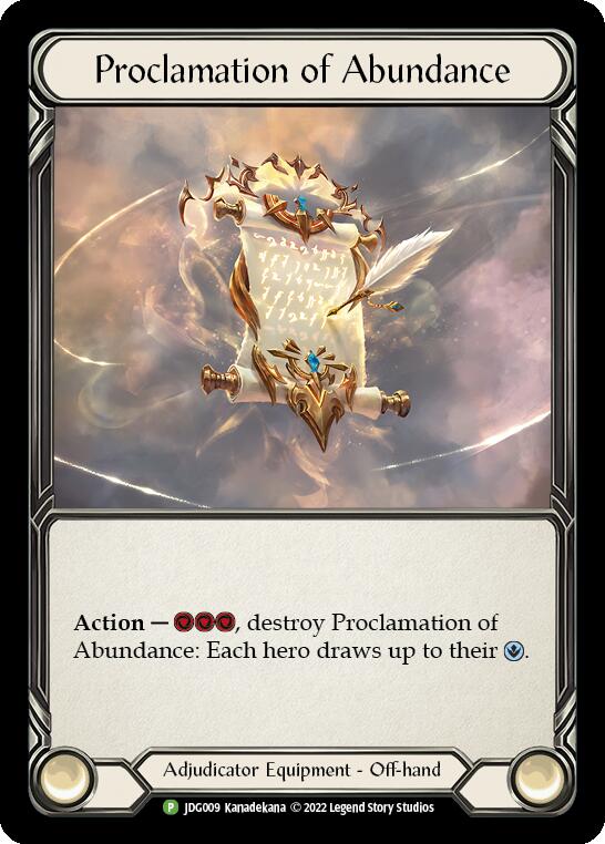 Proclamation of Abundance [JDG009] (Promo)  Cold Foil | RetroPlay Games