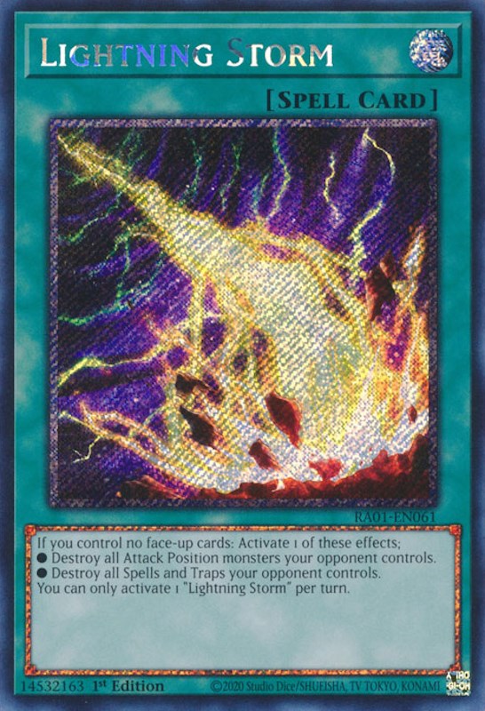 Lightning Storm [RA01-EN061] Platinum Secret Rare | RetroPlay Games