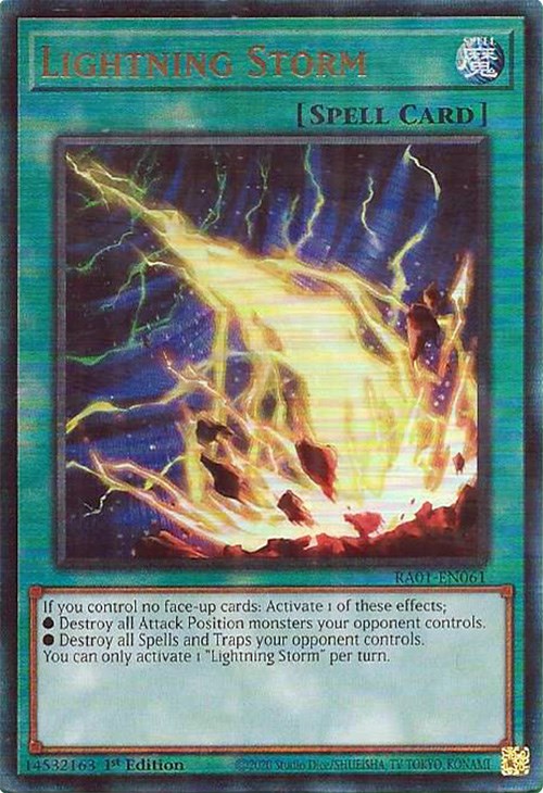 Lightning Storm [RA01-EN061] Prismatic Ultimate Rare | RetroPlay Games