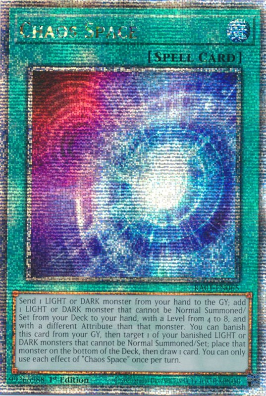 Chaos Space [RA01-EN065] Quarter Century Secret Rare | RetroPlay Games