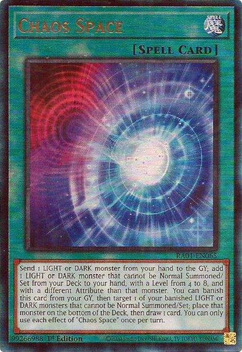 Chaos Space [RA01-EN065] Prismatic Ultimate Rare | RetroPlay Games