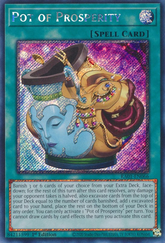 Pot of Prosperity [RA01-EN066] Platinum Secret Rare | RetroPlay Games