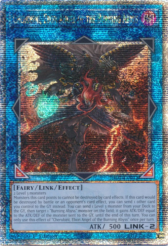 Cherubini, Ebon Angel of the Burning Abyss [RA01-EN042] Quarter Century Secret Rare | RetroPlay Games