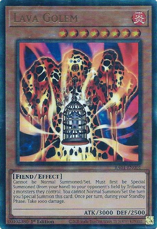 Lava Golem [RA01-EN001] Prismatic Ultimate Rare | RetroPlay Games