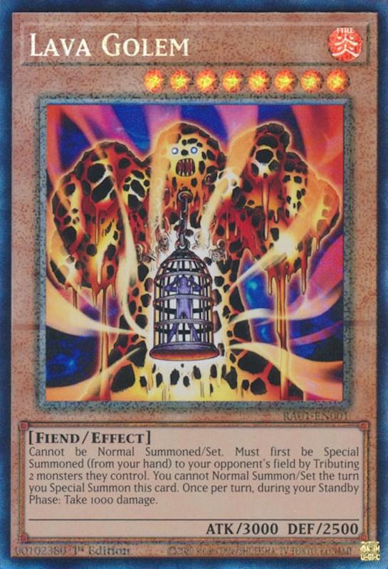 Lava Golem [RA01-EN001] Prismatic Collector's Rare | RetroPlay Games