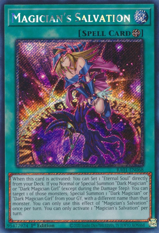 Magician's Salvation [RA01-EN068] Platinum Secret Rare | RetroPlay Games