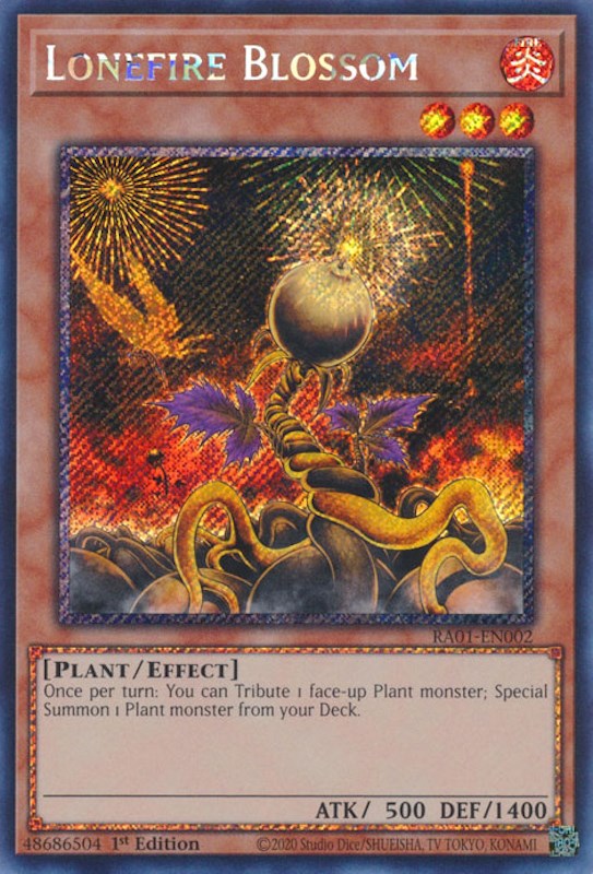 Lonefire Blossom [RA01-EN002] Prismatic Secret Rare | RetroPlay Games