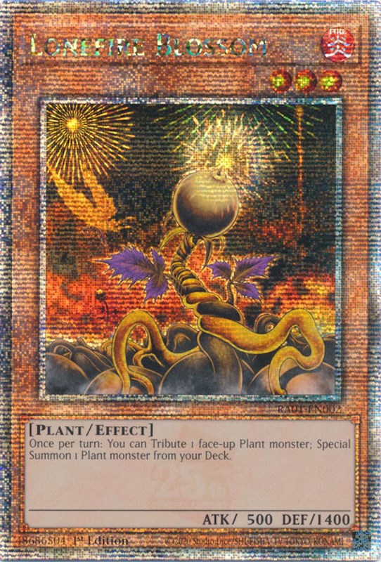 Lonefire Blossom [RA01-EN002] Quarter Century Secret Rare | RetroPlay Games