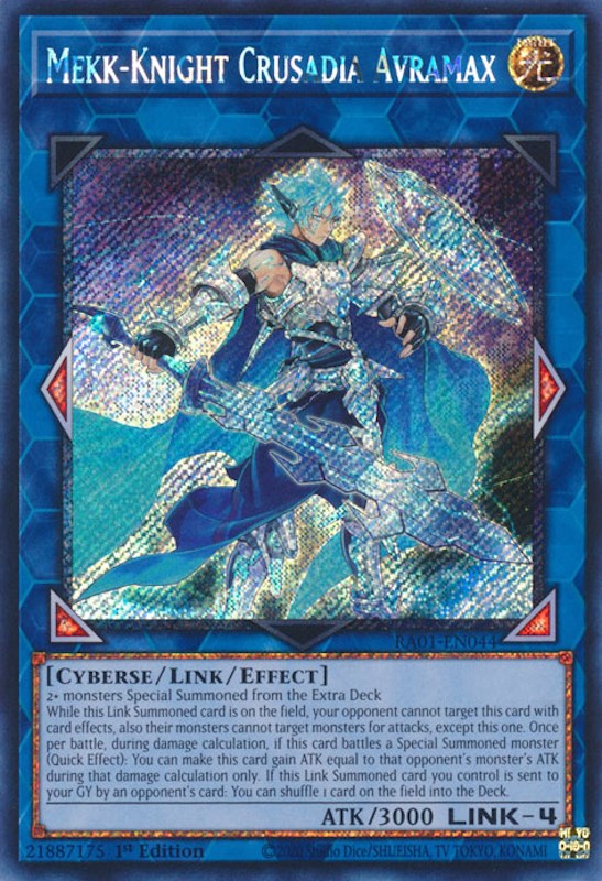 Mekk-Knight Crusadia Avramax [RA01-EN044] Platinum Secret Rare | RetroPlay Games