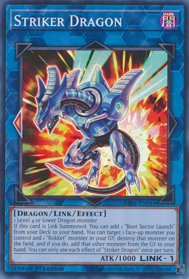 Striker Dragon [RA01-EN046] Super Rare | RetroPlay Games