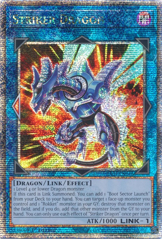 Striker Dragon [RA01-EN046] Quarter Century Secret Rare | RetroPlay Games