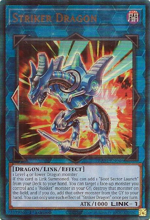 Striker Dragon [RA01-EN046] Prismatic Ultimate Rare | RetroPlay Games